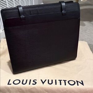LOUIS VUITTON Epi Croisette Tote Bag Black